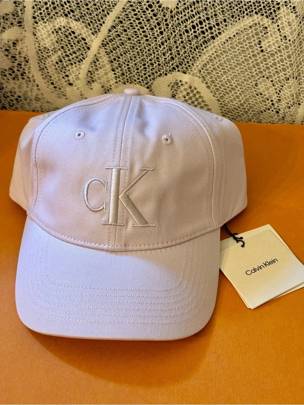 Calvin Klein Light Purple Baseball Cap With Embroidered CK Logo